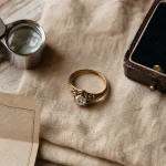 Bague seconde main paris : or ancien, diamant et documents d’authenticité