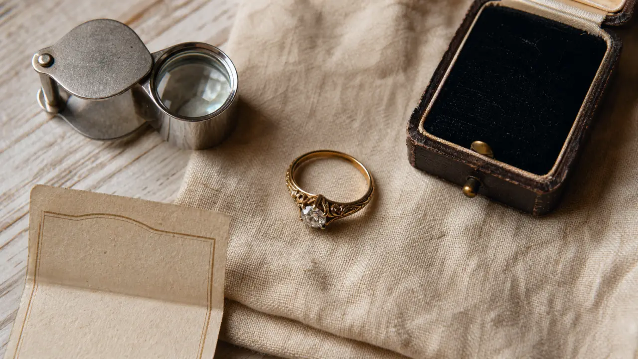 Bague seconde main paris : or ancien, diamant et documents d’authenticité