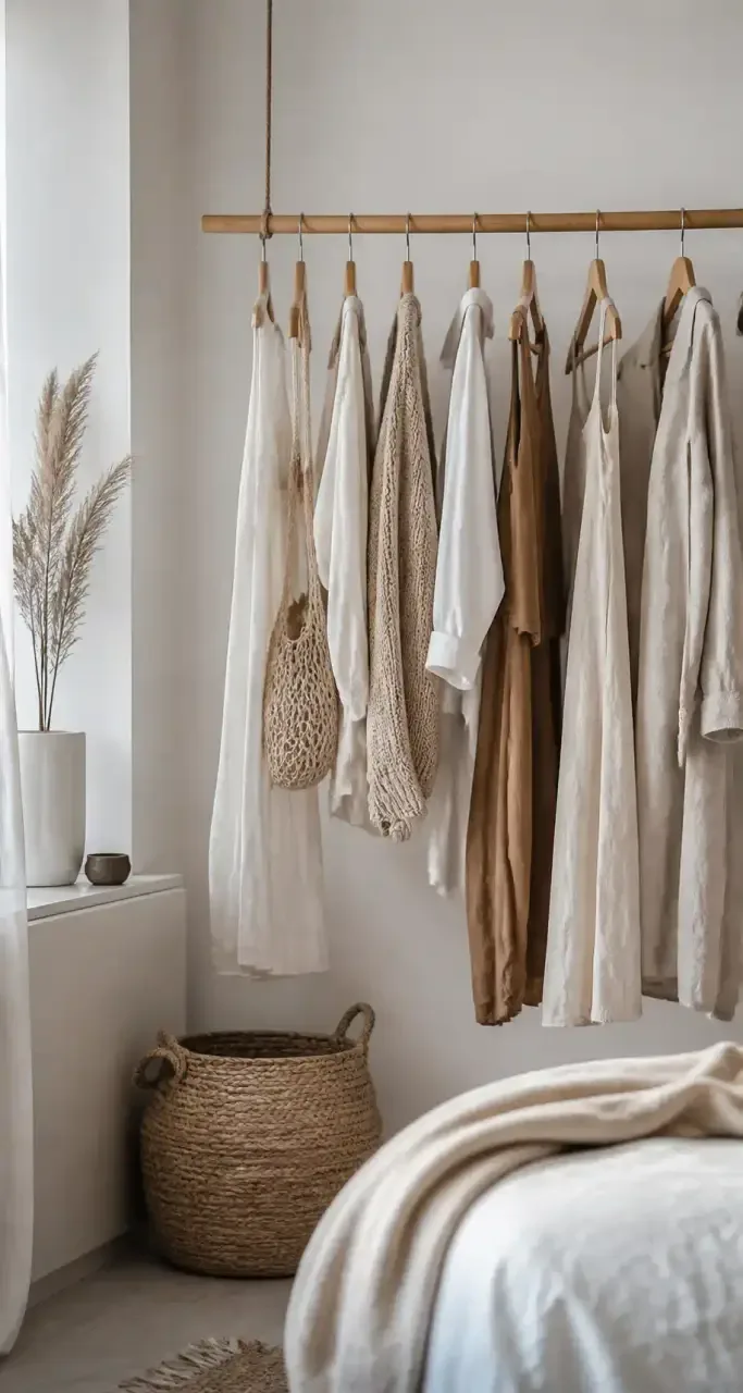 Dressing minimaliste z&eacute;ro d&eacute;chet de v&ecirc;tements &eacute;thiques
