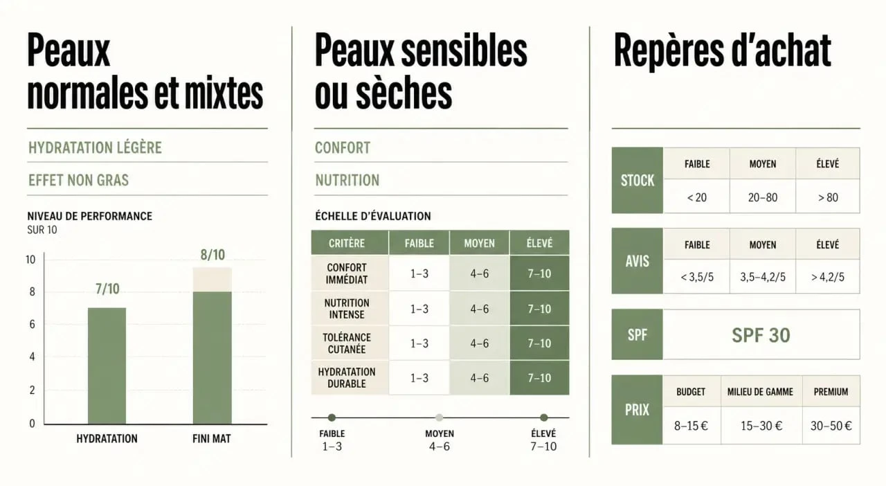 Biopur Paris crème visage : repères de choix selon type de peau, texture, protection et prix