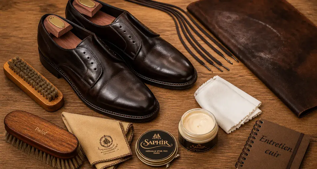Entretien du cuir chaussure : brossage et nourrissage pour durer plus longtemps