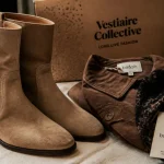 Isabel marant seconde main : boots en daim beige, pièces vintage pliées
