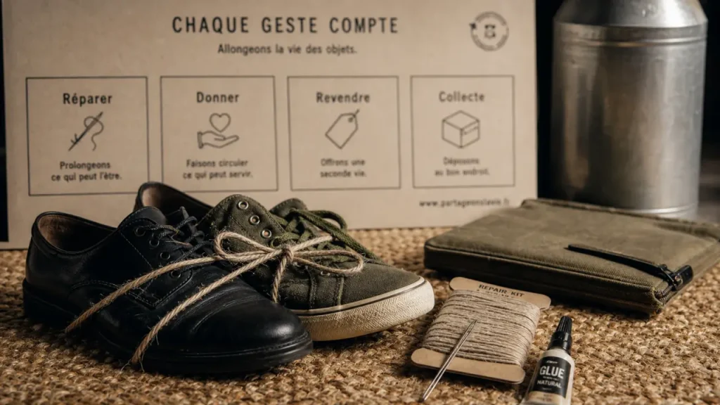 Chaussures usagées : réparer, donner ou déposer selon leur état
