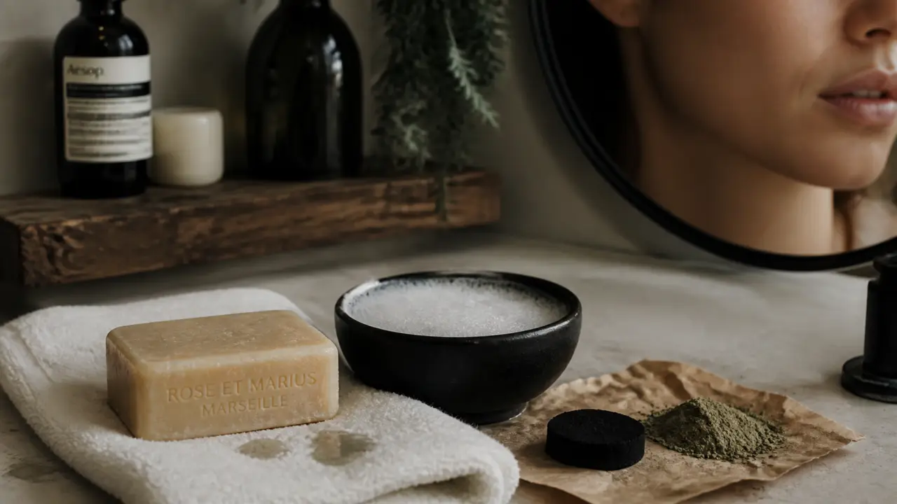 Savon peau grasse : barre de savon et argile pour purifier sans décaper