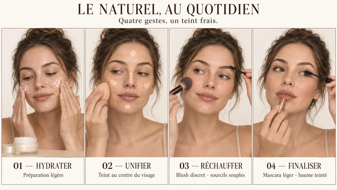Comment adopter la tendance du maquillage naturel au quotidien en quatre étapes
