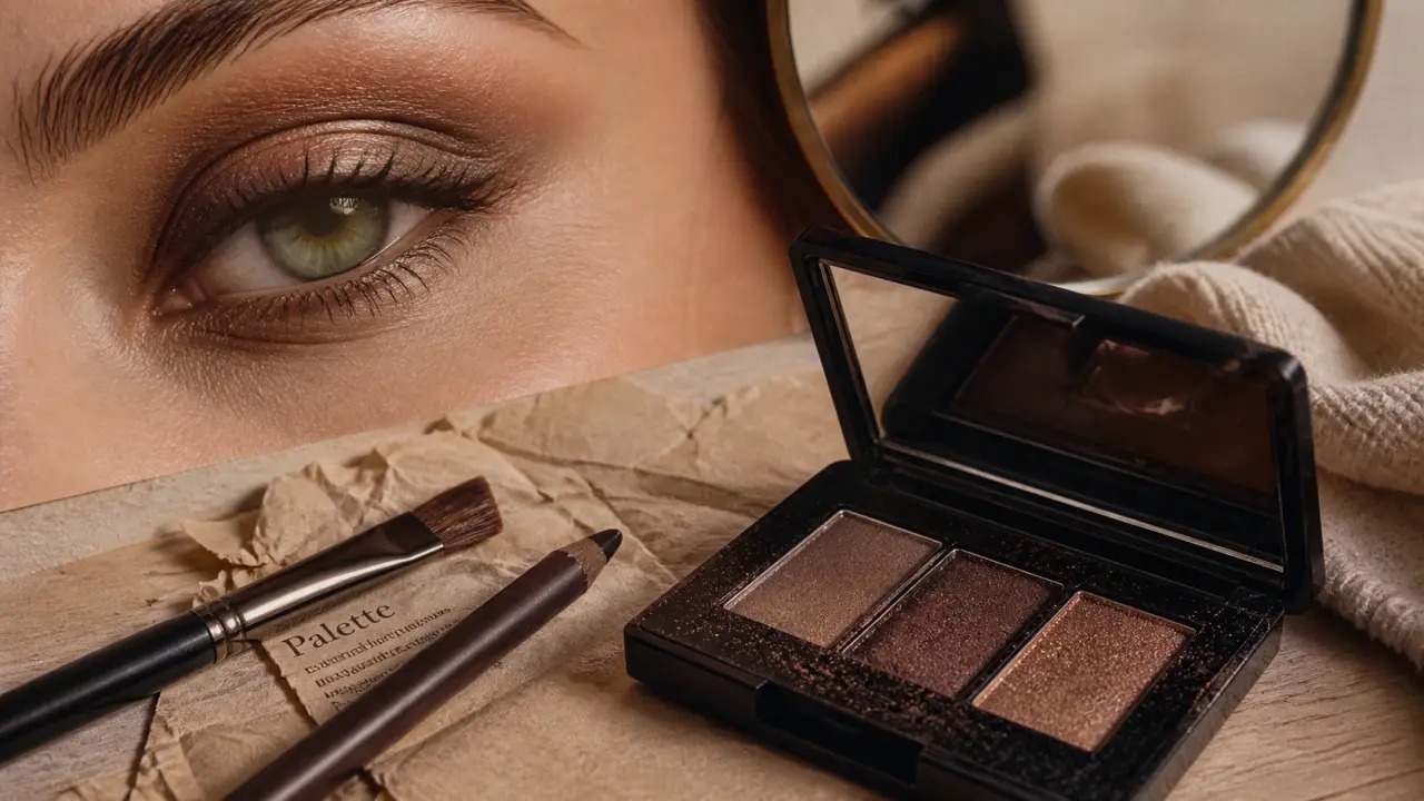 maquillage naturel yeux vert : tons prune et brun chaud, à éviter le bleu froid