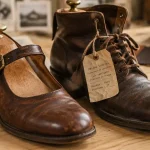 Chaussure vintage rétro : cuir patiné et confort