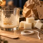 Économie circulaire bougie : recharge de cire pour pot en verre, au lieu de racheter